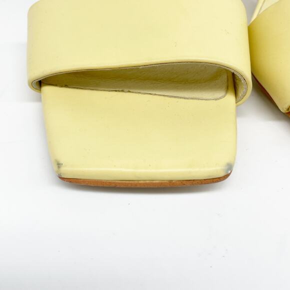 Jeffrey Campbell Women's Yellow Square Toe Mule Heels Size 7 - Picture 11 of 15